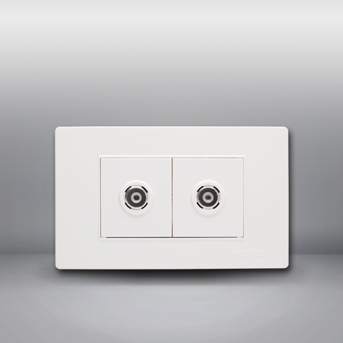 人民電器，人民電器集團，人民電器集團有限公司，中國人民電器，雙視頻插座(R118H)