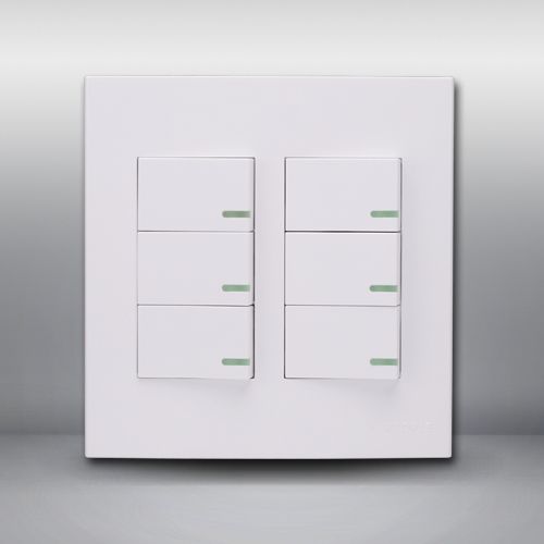 人民電器，人民電器集團，人民電器集團有限公司，中國人民電器，雙排六聯(lián)單控開關(R120WD)