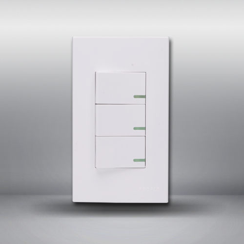 人民電器，人民電器集團(tuán)，人民電器集團(tuán)有限公司，中國(guó)人民電器，三聯(lián)單控開(kāi)關(guān)(R120WD)