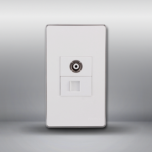 人民電器，人民電器集團，人民電器集團有限公司，中國人民電器，一聯(lián)電視電話插座(R120WF)